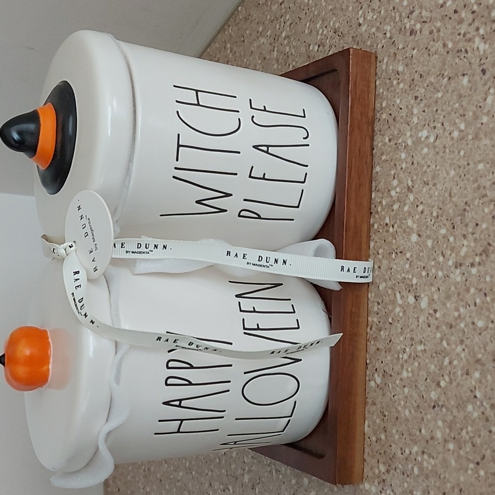 Halloween Themed Ceramic Canisters Rae Dunn